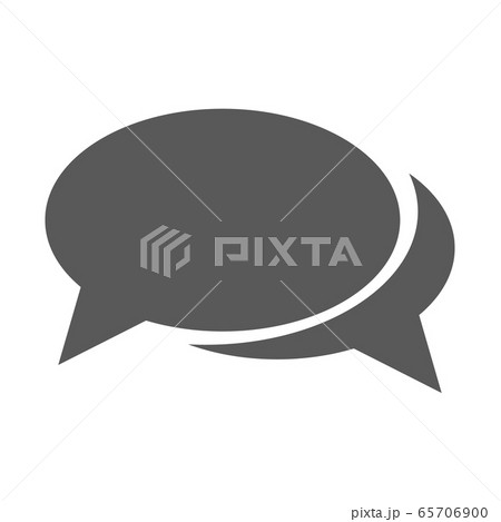 Speech bubbles icon vector simple Speech bubbles icon vector simple 65706900