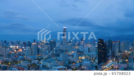 Aerial view of Phaya Thai district, Bangkok 65708023