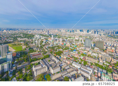 Aerial view of Phaya Thai district, Bangkok 65708025