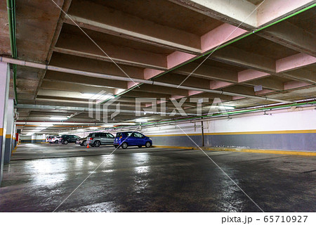 Underground parking for cars view from the Underground parking for cars view from the 65710927