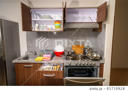 Modern kitchen with utensils and everything Modern kitchen with utensils and everything 65710928