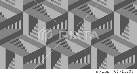 Seamless pattern with stairs making an optical 65711209