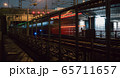 lights of the past train behind the trellis at night 65711657
