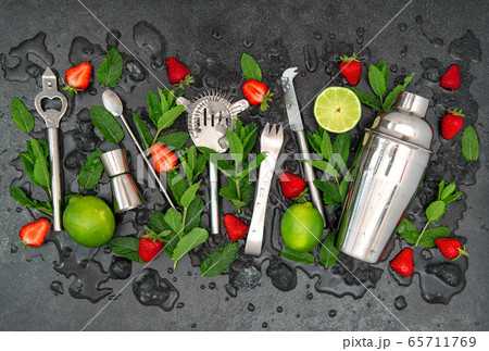 Bar accessories ingredients strawberry caipirinha 65711769