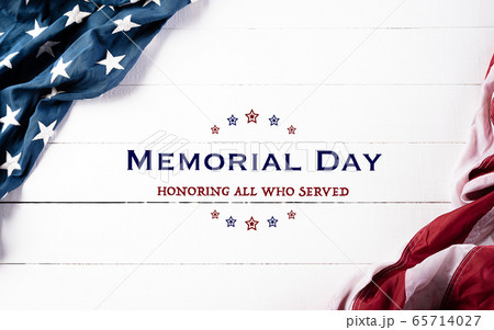 Happy Memorial Day, May 25. American flags against 65714027