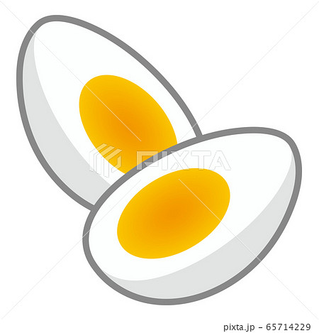 卵黄身立体のイラスト素材