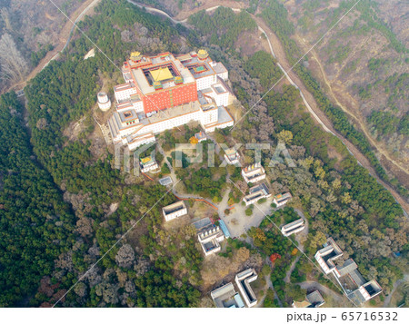 Aerial view of The Putuo Zongcheng Buddhist Temple, Chengde, China Aerial view of The Putuo Zongcheng Buddhist Temple, Chengde, China 65716532
