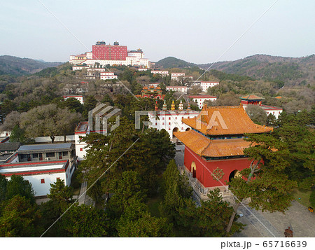 Aerial view of The Putuo Zongcheng Buddhist Temple, Chengde, China Aerial view of The Putuo Zongcheng Buddhist Temple, Chengde, China 65716639