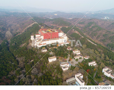 Aerial view of The Putuo Zongcheng Buddhist Temple, Chengde, China 65716659