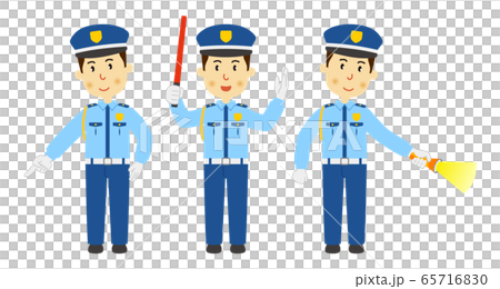 人物 警備員 男性のイラスト素材