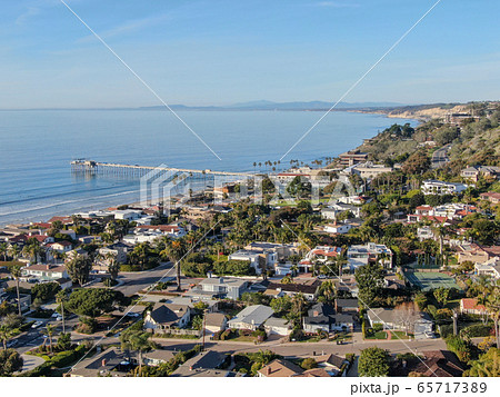 Aerial view of La Jolla beach and coastline. San Diego Aerial view of La Jolla beach and coastline. San Diego 65717389
