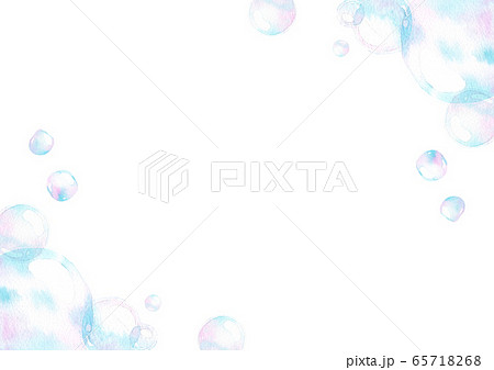 soap air bubbles, Undersea effect, watercolor hand painting isolate on white background 65718268