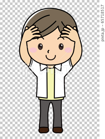 Boy 01_01 (smiling, holding his head) Boy 01_01 (smiling, holding his head) 65718517