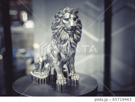 Object printed on metal 3d printer close-up. 65719463