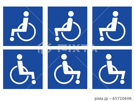 車椅子ピクトグラムのイラスト素材