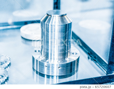 Object printed on metal 3d printer close-up. 65720607