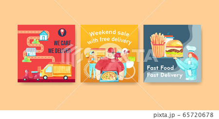 Delivery ads design with 65720678