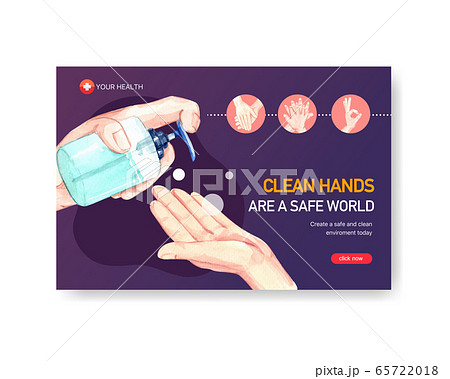 Facebook template design with hand sanitizer  and 65722018