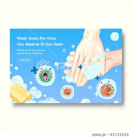 Facebook Template Design With Hand Sanitizer Andのイラスト素材 6572