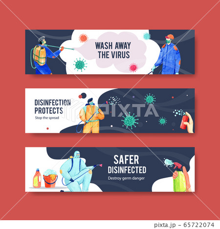 Disinfection banner design with Disinfection banner design with 65722074