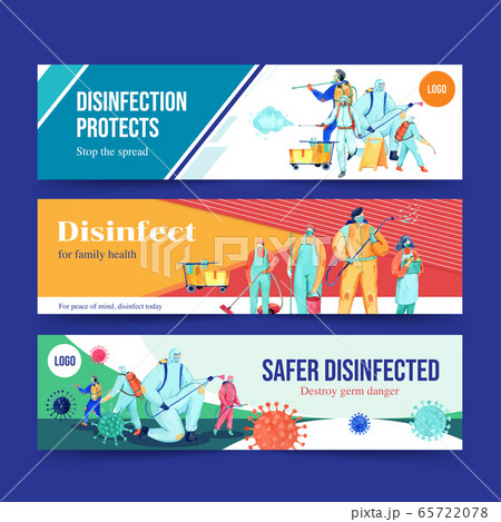 Disinfection banner design with Disinfection banner design with 65722078