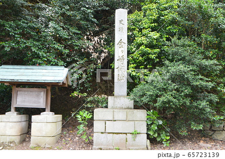 「史蹟 金ヶ崎城阯」の石碑（金ヶ崎城跡／福井県敦賀市金ヶ崎町） 65723139