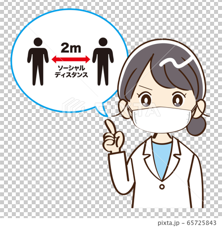 女人,醫生,社交距離 女人,醫生,社交距離 65725843