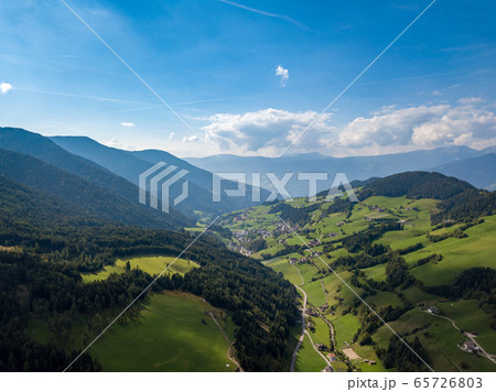 Santa Magdalena village in Val di Funes on the italian Dolomites. 65726803
