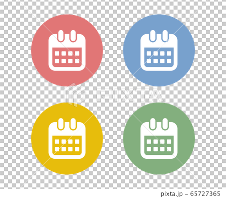 Calendar icon set / simple / illustration 65727365