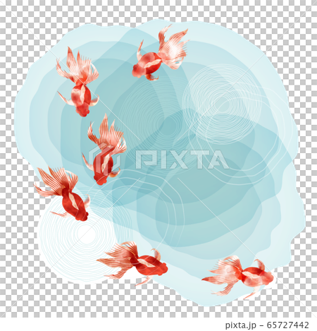 Goldfish watercolor style (astringent color 2) - Stock Illustration ...