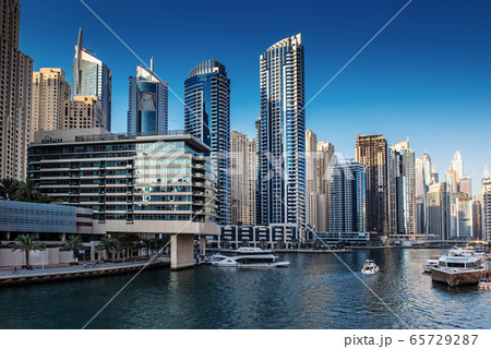 Dubai Marina at sunset Dubai Marina at sunset 65729287