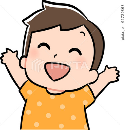 笑顔の男の子のイラスト素材