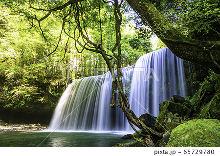 熊本県小国町の美しすぎる鍋ヶ滝の写真素材 [65729780] - PIXTA