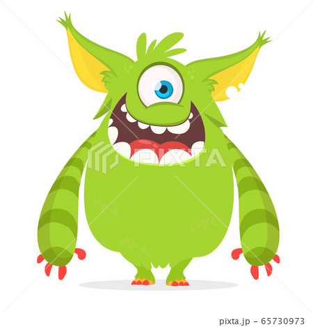 Angry Cartoon Monster Halloween Vector のイラスト素材