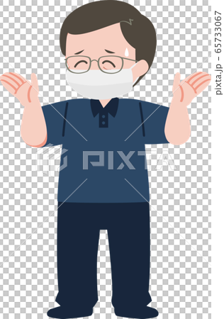 Middle-aged office worker mask polo shirt Cool Biz Middle-aged office worker mask polo shirt Cool Biz 65733067