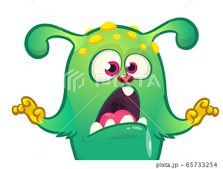 Funny cartoon monster. Vector Halloween  65733254