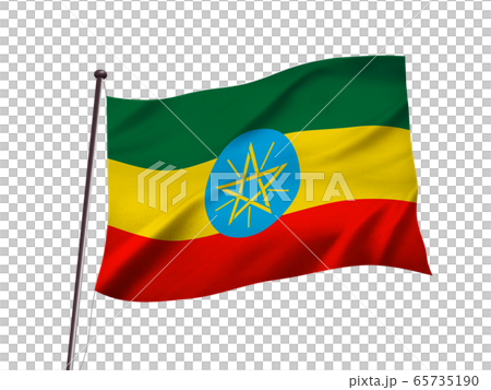 Ethiopia flag image, 3d illustration 65735190