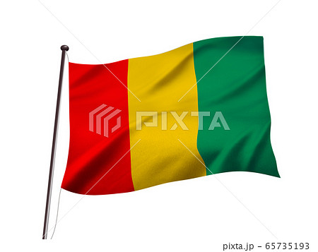 ギニアの国旗イメージ、3dイラストレーション ギニアの国旗イメージ、3dイラストレーション 65735193
