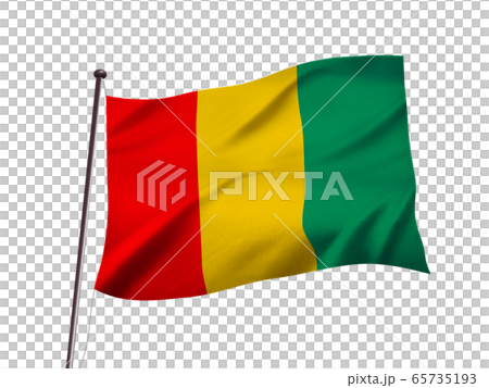 ギニアの国旗イメージ、3dイラストレーション ギニアの国旗イメージ、3dイラストレーション 65735193