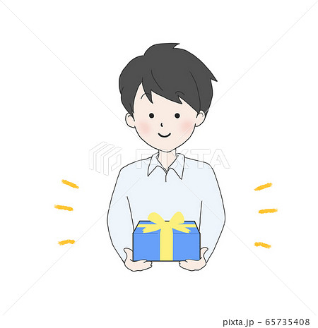 父の日にプレゼントを受け取る男性 父の日にプレゼントを受け取る男性 65735408