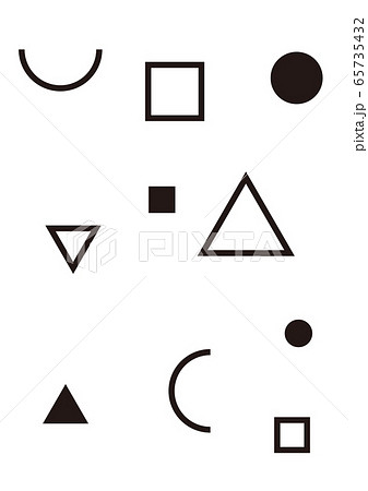 幾何学図形シリーズのイラスト素材