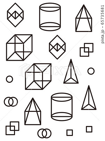 幾何学図形シリーズのイラスト素材