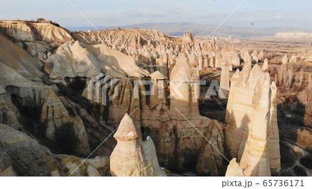 The valley of love in Goreme Cappadocia Turkey during the freezing winter months 65736171