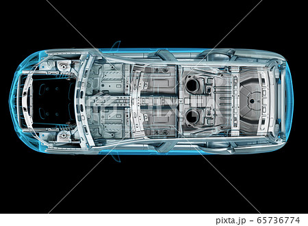 Technical 3d illustration of SUV car with x-ray 65736774