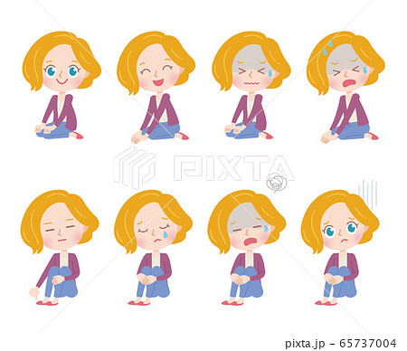cute type blonde mom_sitting 65737004