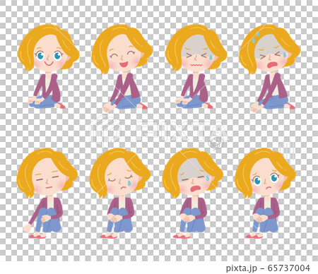 cute type blonde mom_sitting 65737004