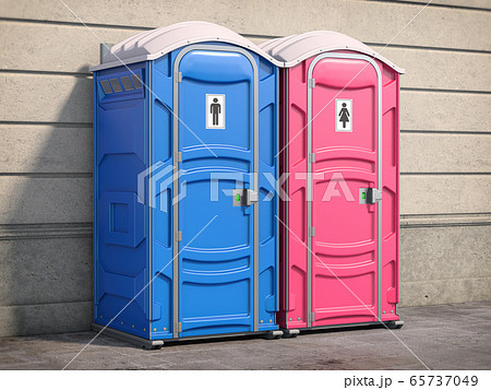 Portable plastic toilet or public facilities on 65737049