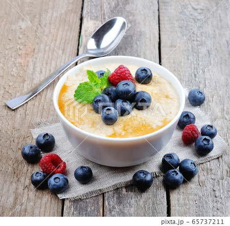 Porridge with berry. Porridge with berry. 65737211