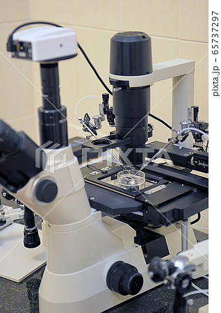 Laboratory Microscope. Scientific and healthcare research background. Laboratory Microscope. Scientific and healthcare research background. 65737297