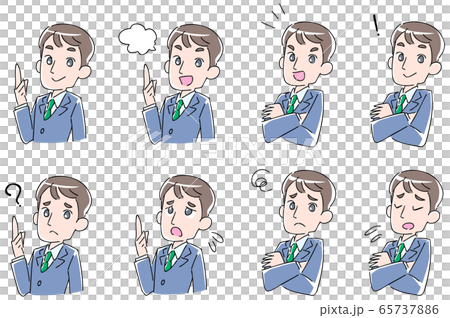 Set of facial expressions for men in suits Set of facial expressions for men in suits 65737886